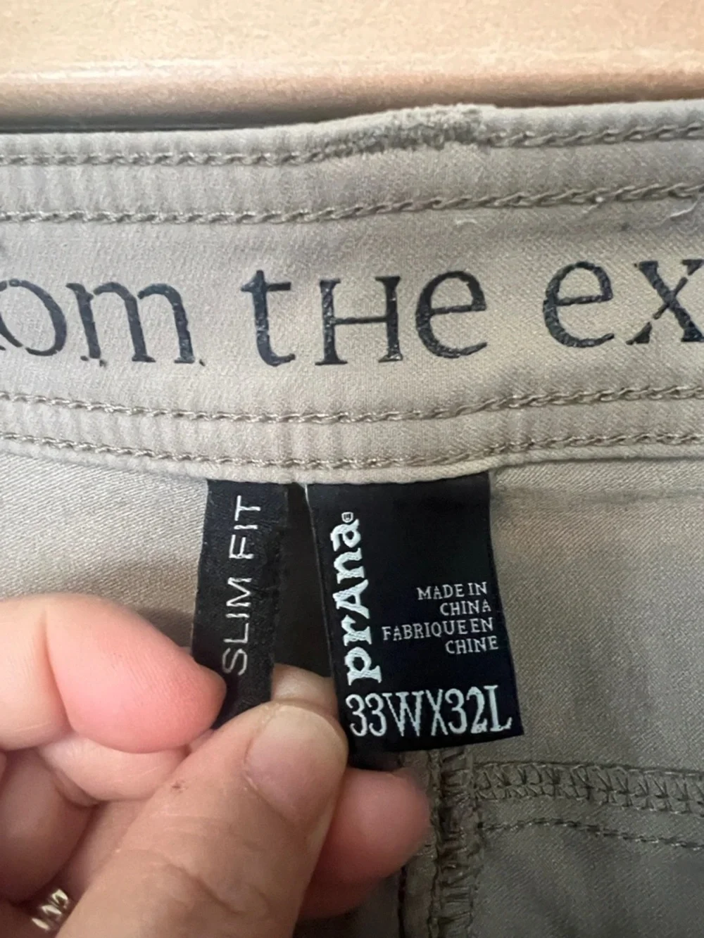 PrAna Brion Slim-Fit Pant in Sandbar 33WX32L EUC